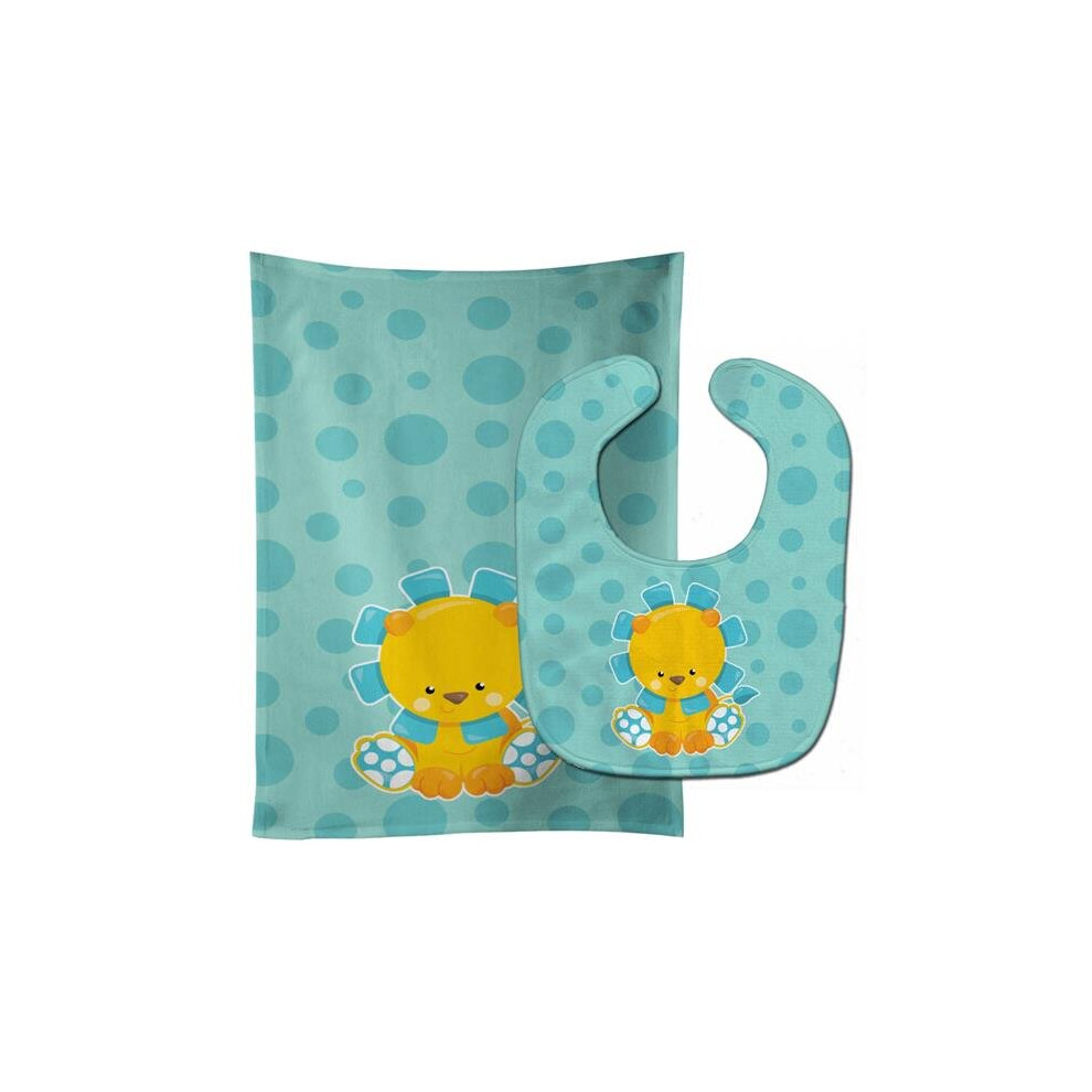Boy Lion Baby Bib & Burp Cloth Stationx