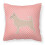 Chihuahua Checkerboard Pink Fabric Decorative Pillow 1