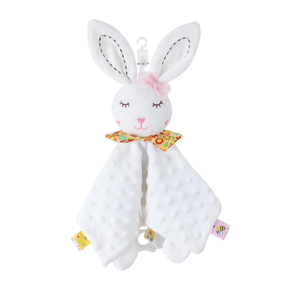 ( Rabbit) Baby Security Blanket Soft Stuffed Animal Appease Towel For Newborn Baby White