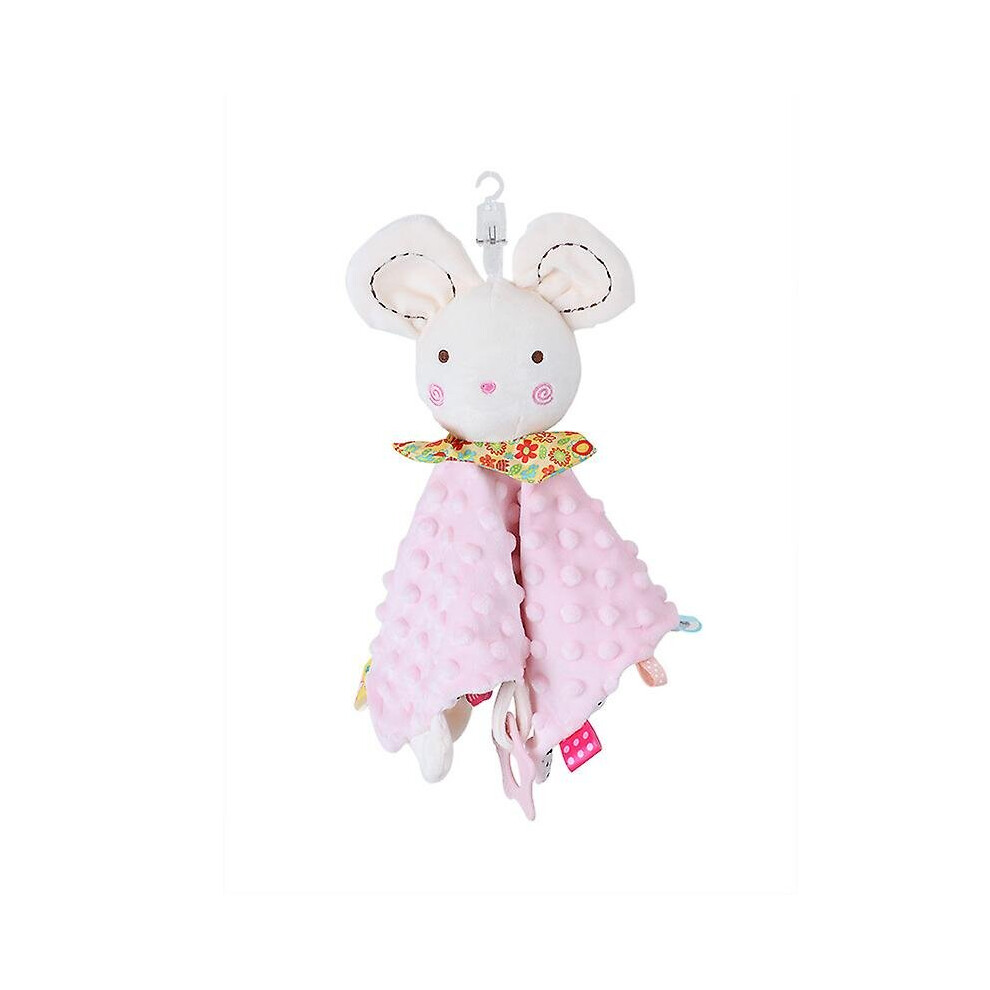 ( Mouse) Baby Security Blanket Soft Stuffed Animal Appease Towel For Newborn Baby Pink
