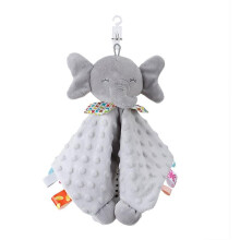 (Gray Elephant) Baby Security Blanket Soft Stuffed Animal Appease Towel For Newborn Baby