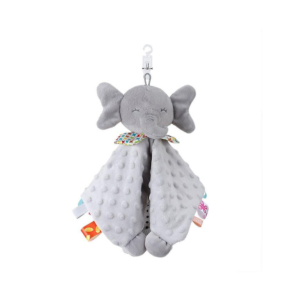 ( Elephant) Baby Security Blanket Soft Stuffed Animal Appease Towel For Newborn Baby Gray