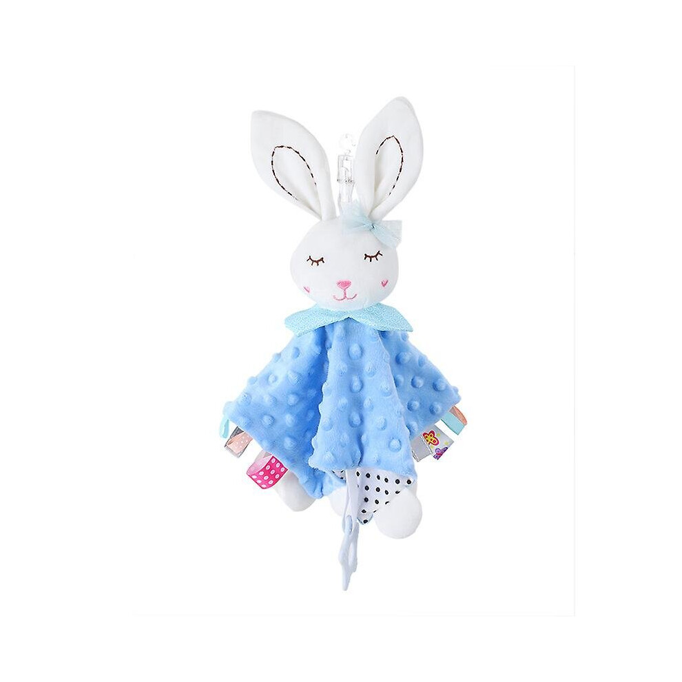 ( Rabbit) Baby Security Blanket Soft Stuffed Animal Appease Towel For Newborn Baby Blue