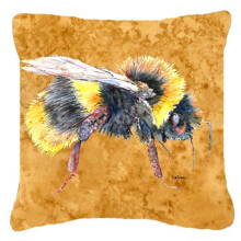 Bee On Gold Indoor & Outdoor Fabric Decorative Pillow