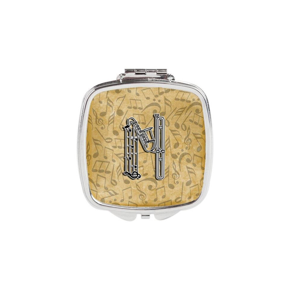 Awesome Apparel Letter N Musical Instrument Alphabet Compact Mirror