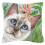 White Cat Saphire Eyes Canvas Decorative Pillow 1