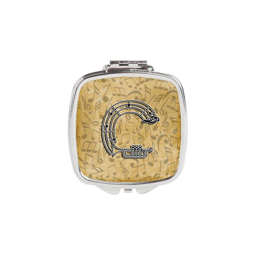 Awesome Apparel Letter C Musical Instrument Alphabet Compact Mirror
