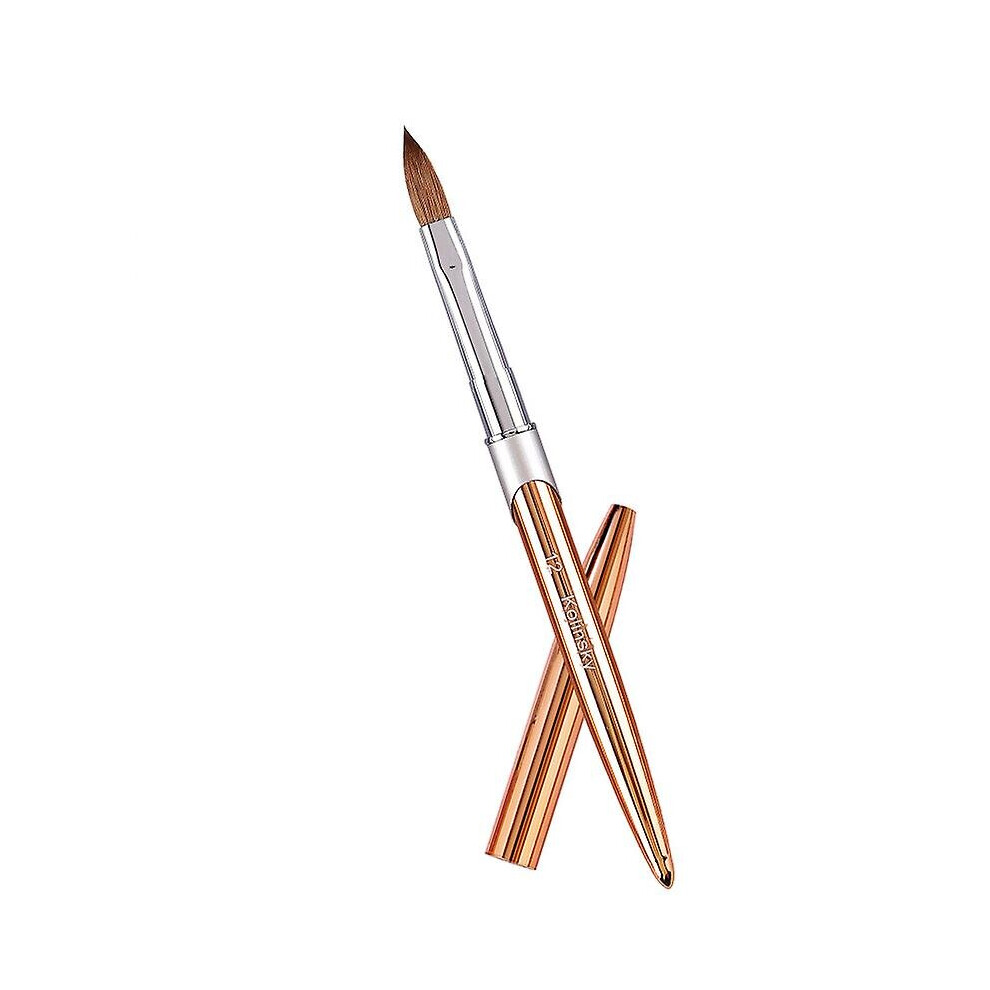(12) Acrylic Nail Art Brush Kolinsky Hair Nail Brush Nail Paint Gel Brush
