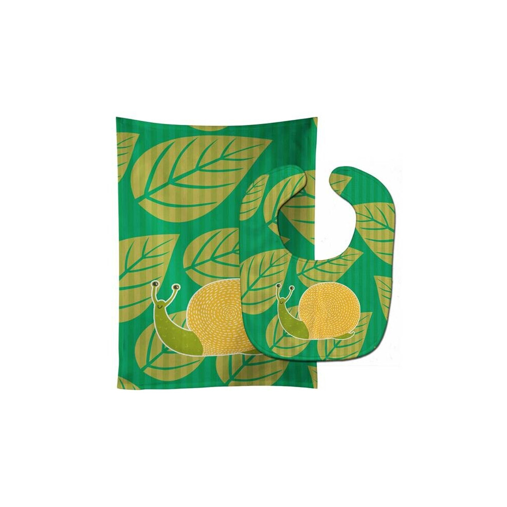 Snail Baby Bib & Burp Cloth Stationx