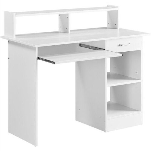 (White) Yaheetech Computer Desk Home Office Desktop Table on OnBuy