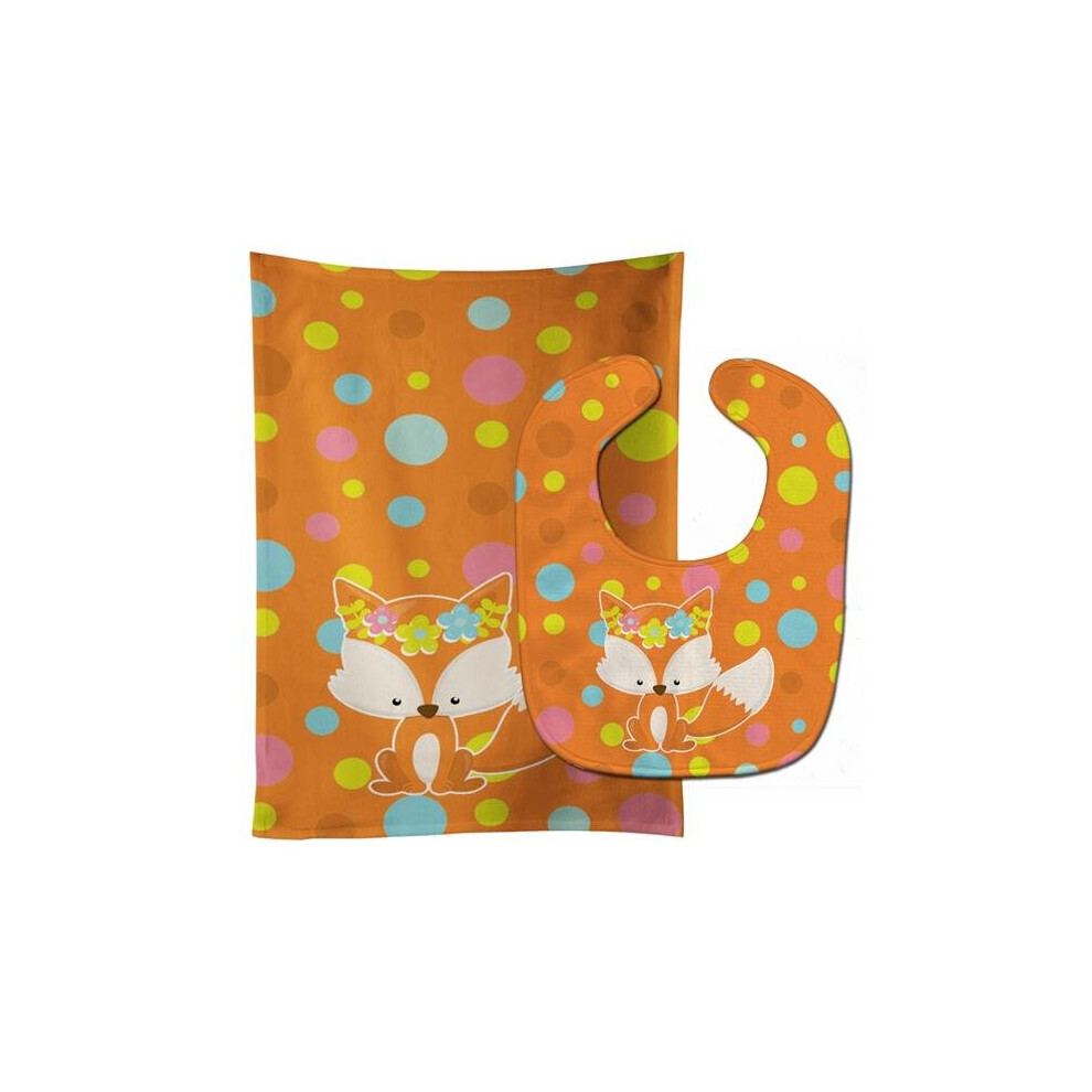 Baby Fox Flowerchild Polkadots Baby Bib & Burp Cloth Stationx