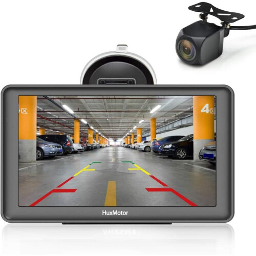 Bluetooth Sat Nav with Reverse Camera UK/EU 2024 Maps 7 inch GPS Navigation for Cars Trucks with Postcode Speed Camera Alert POI