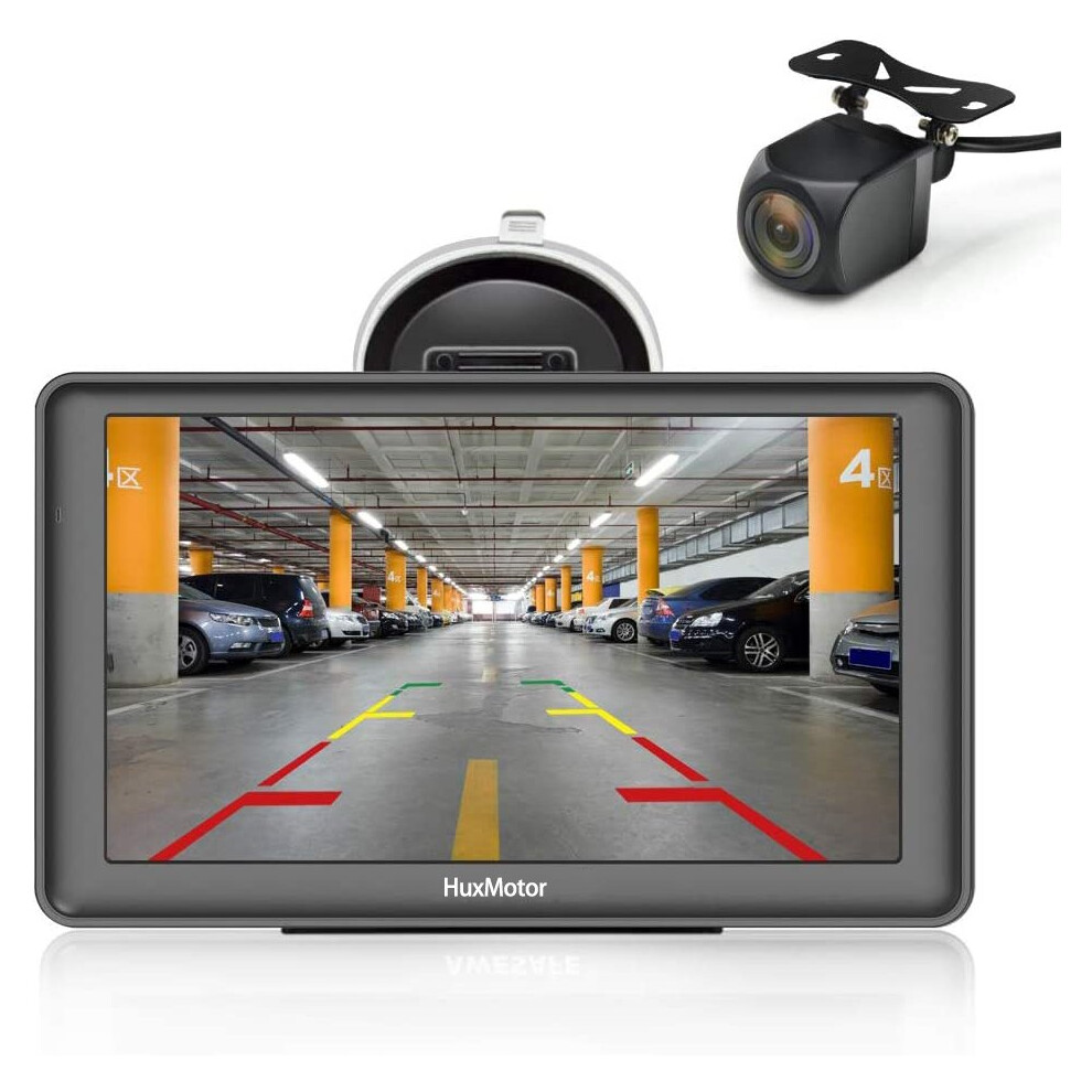 Bluetooth Sat Nav with Reverse Camera UK/EU 2023 Maps 7 inch GPS Navigation for Cars Trucks with Postcode Speed Camera Alert POI