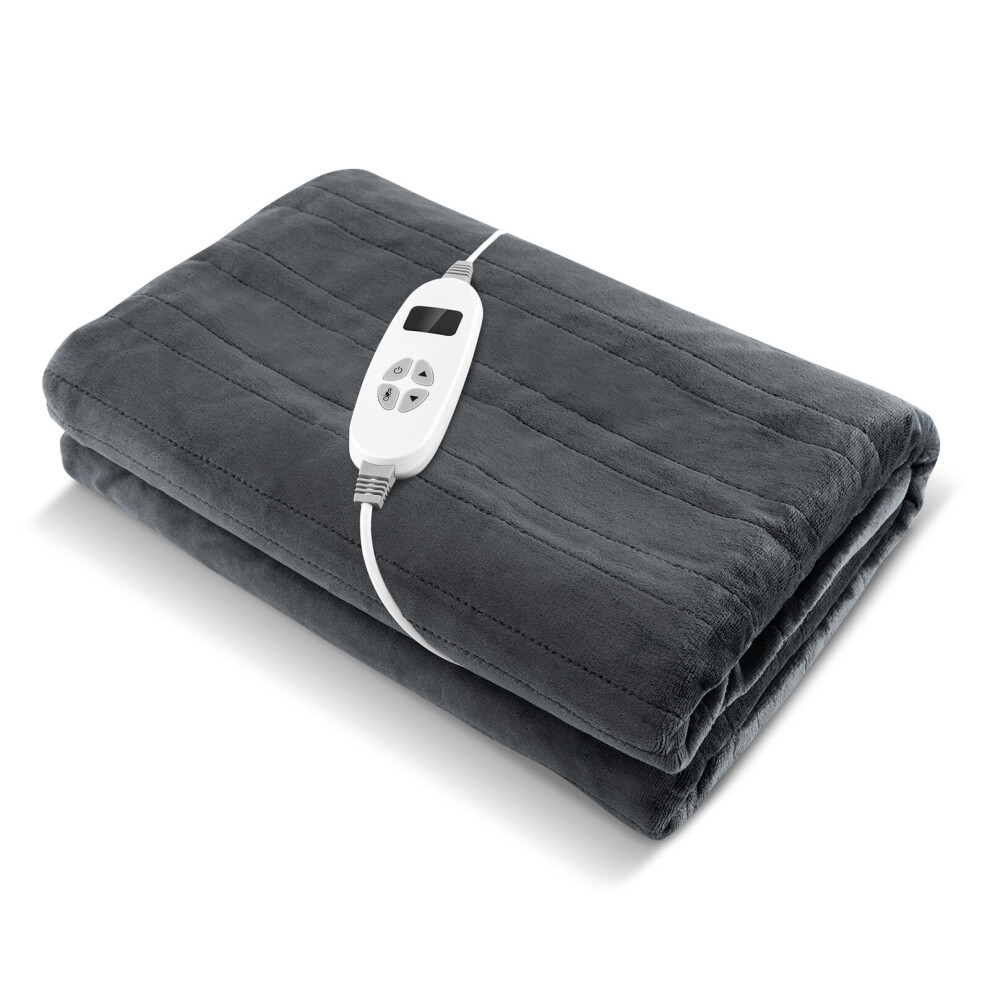 Electric Heated Blanket  Soft Throw w/ 9 Hours Timing &10 Heat Level