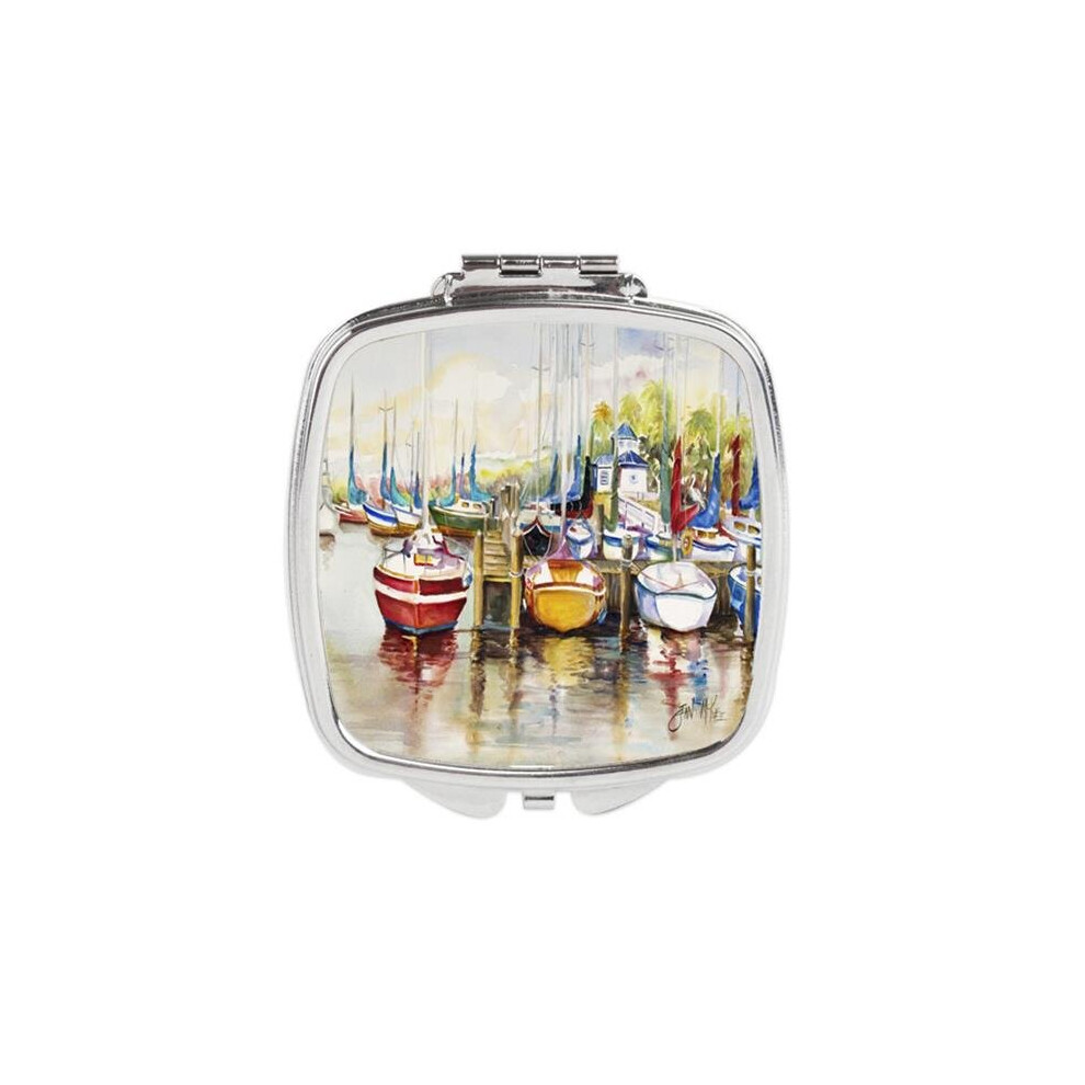 Awesome Apparel Paradise Sailboats Compact Mirror