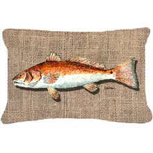 Red Fish Indoor & Outdoor Fabric Decorative Pillow