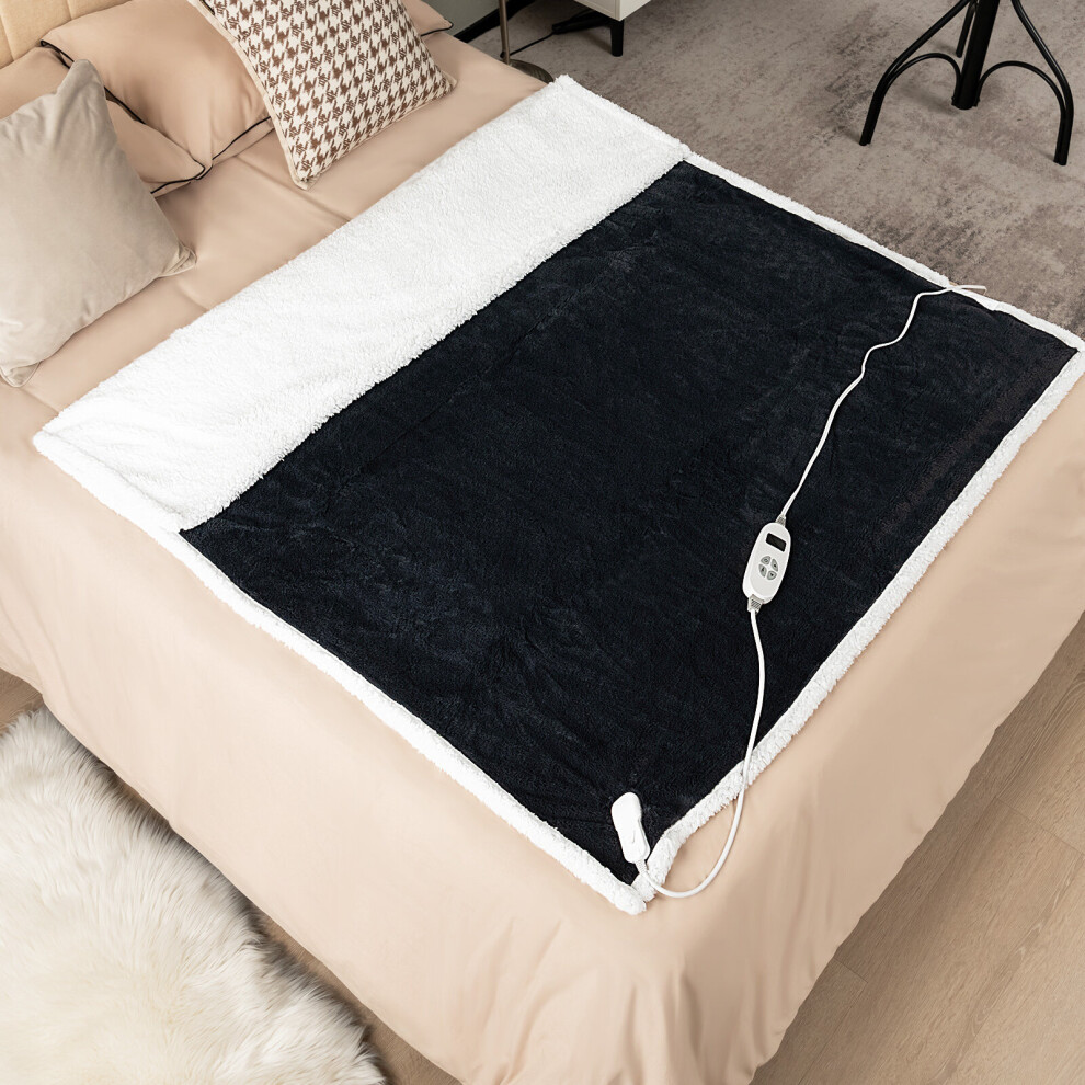 Electric Heated Blanket Soft  Sherpa Fleece Blanket w/ 10 Heat Levels