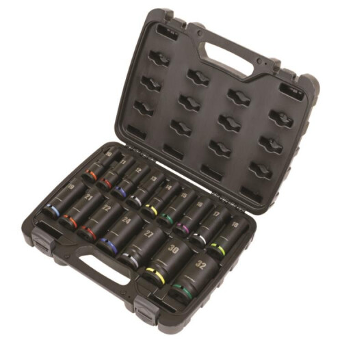 Sealey Impact Socket Set 16pc 1/2"Sq Drive Deep Metric 1