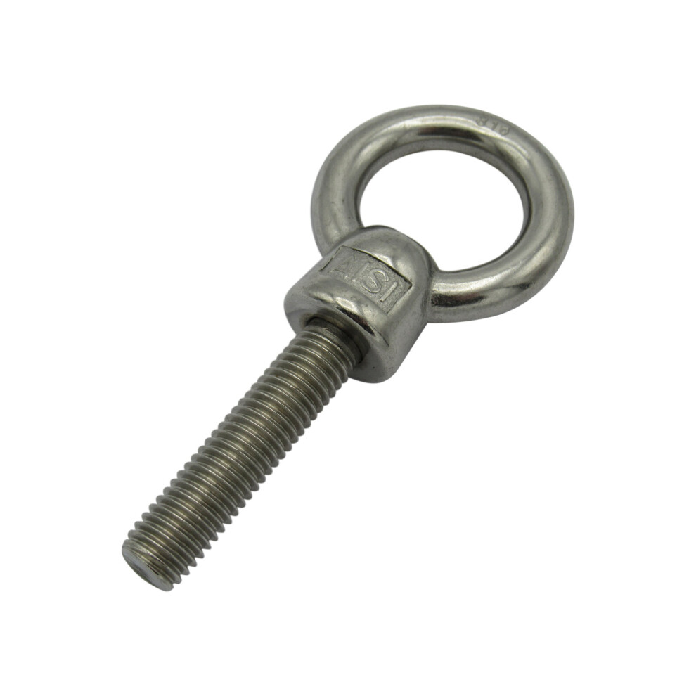 M8 Long Shank Eye Bolt Stainless Steel (50Mm Metric Thread Rope) 707152585811