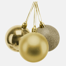 (Gold) 15cm/3Pcs Christmas Baubles Shatterproof,Tree Decor