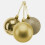 (Gold) 15cm/3Pcs Christmas Baubles Shatterproof,Tree Decor 1