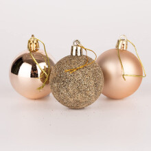 (9Pcs, Champagne Gold) 50mm Christmas Baubles Shatterproof,Tree Decorations