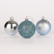 (18Pcs, Light Blue) 50mm Christmas Baubles Shatterproof,Tree Decorations
