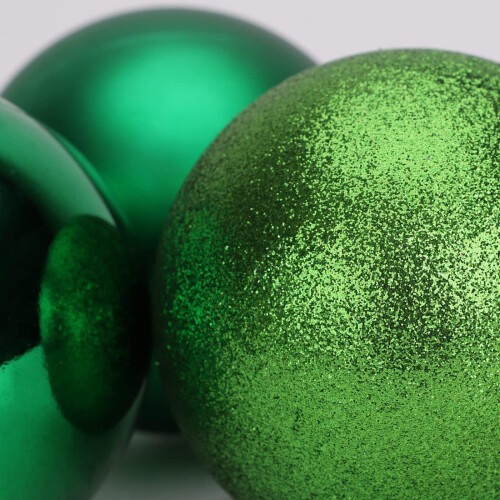 (Dark Green) 15cm/3Pcs Christmas Baubles Shatterproof,Tree Decor 2