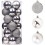 (9Pcs, Silver) 50mm Christmas Baubles Shatterproof,Tree Decorations 1