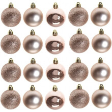 (12Pcs, Rose Gold) 50mm Christmas Baubles Shatterproof,Tree Decorations