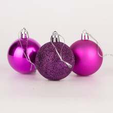 (9Pcs, Purple) 50mm Christmas Baubles Shatterproof,Tree Decorations