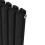 NRG (600x1003mm Double, Black) NRG Oval Column Designer Radiator Horizontal Vertical Central Heating Radiator Rads 4