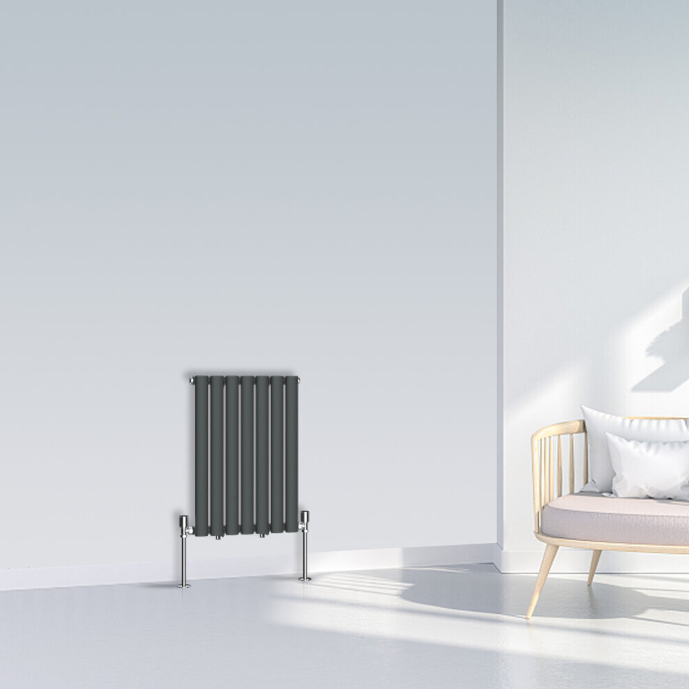 Nrg (600X413mm Single, ) Oval Column Designer Radiator Horizontal Vertical Central Heating Radiator Rads Anthracite