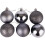 (3Pcs, Dark Grey) 10cm Christmas Baubles Shatterproof,Tree Decor 3