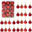 (24Pcs, Red) 30mm Christmas Baubles Shatterproof,Tree Decorations 1