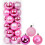 (12Pcs, Pink) 30mm Christmas Baubles Shatterproof,Tree Decorations 1