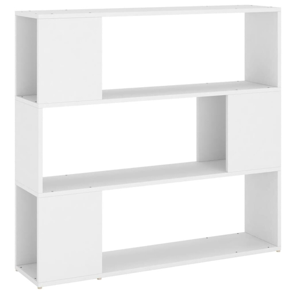 vidaXL Book Cabinet Room Divider White Privacy Screen Bookcase Storage Rack