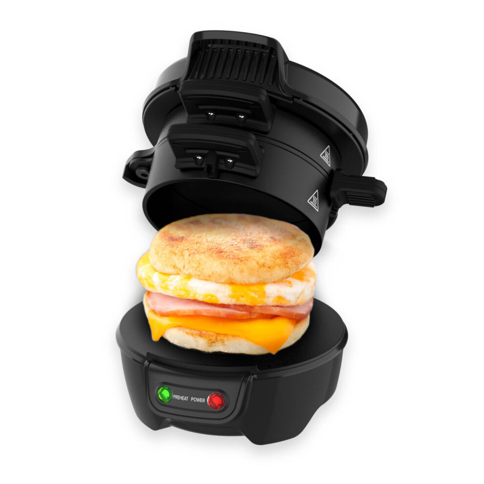 High Street TV 01655 Breakfast Sandwich Maker, Black