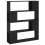 VidaXL vidaXL Book Cabinet Room Divider Black Privacy Screen Bookcase Storage Rack 1