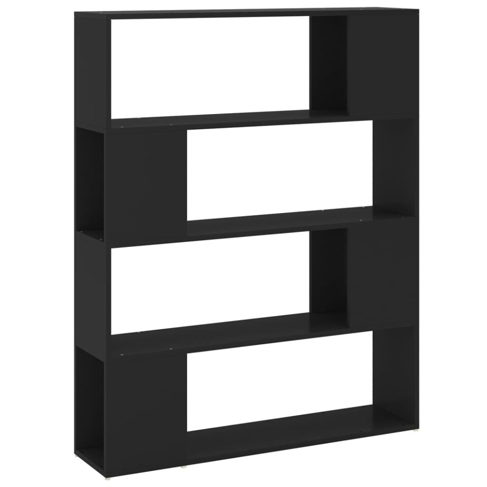 Vidaxl Book Cabinet Room Divider Black Privacy Screen Bookcase Storage Rack