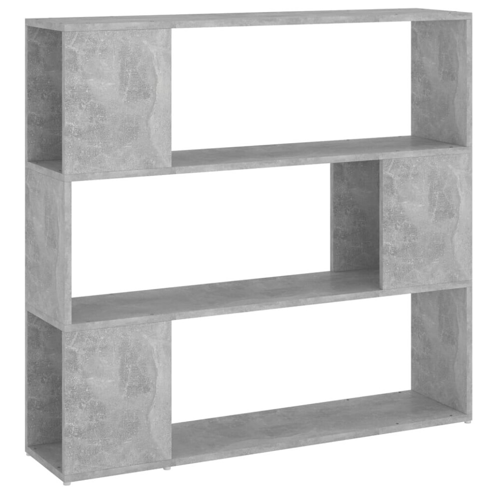 Vidaxl Book Cabinet Room Divider Concrete Grey Privacy Screen Storage Rack
