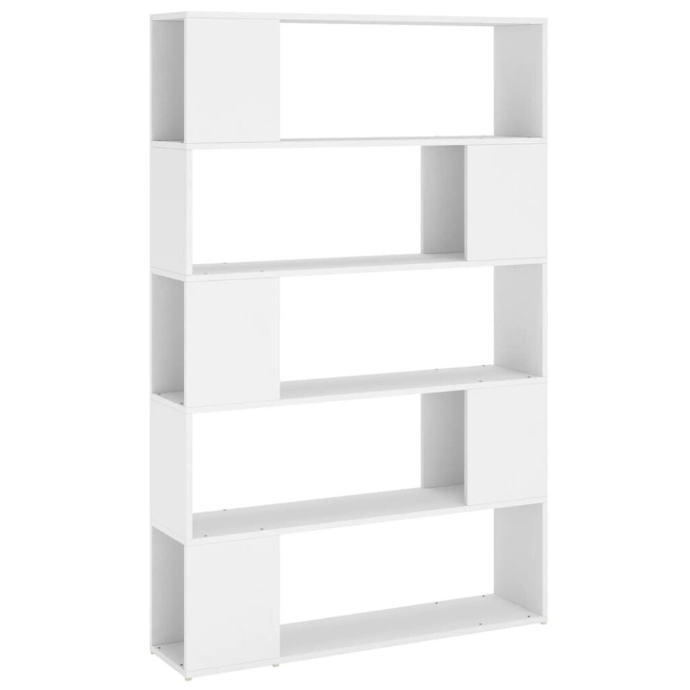vidaXL Book Cabinet Room Divider White Engineered Wood Furniture Storage Rack