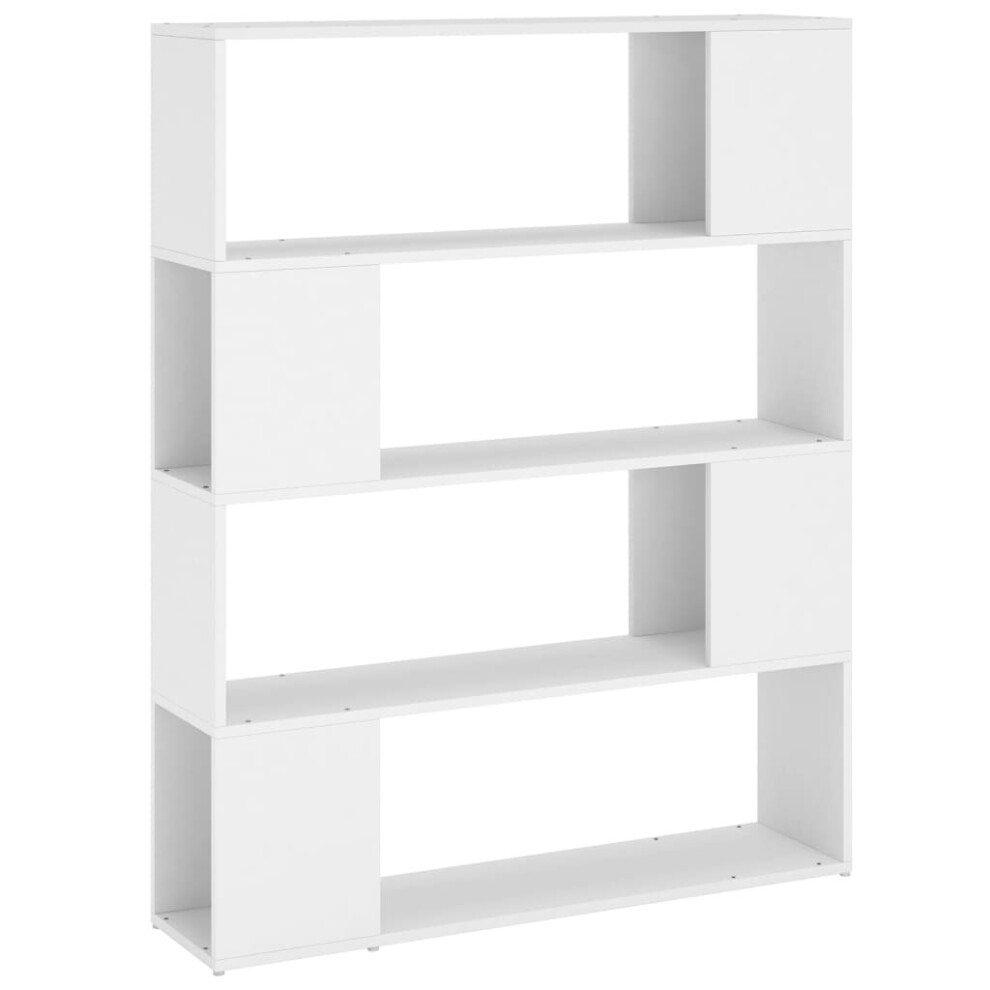 vidaXL Book Cabinet Room Divider White Privacy Screen Bookcase Storage Rack