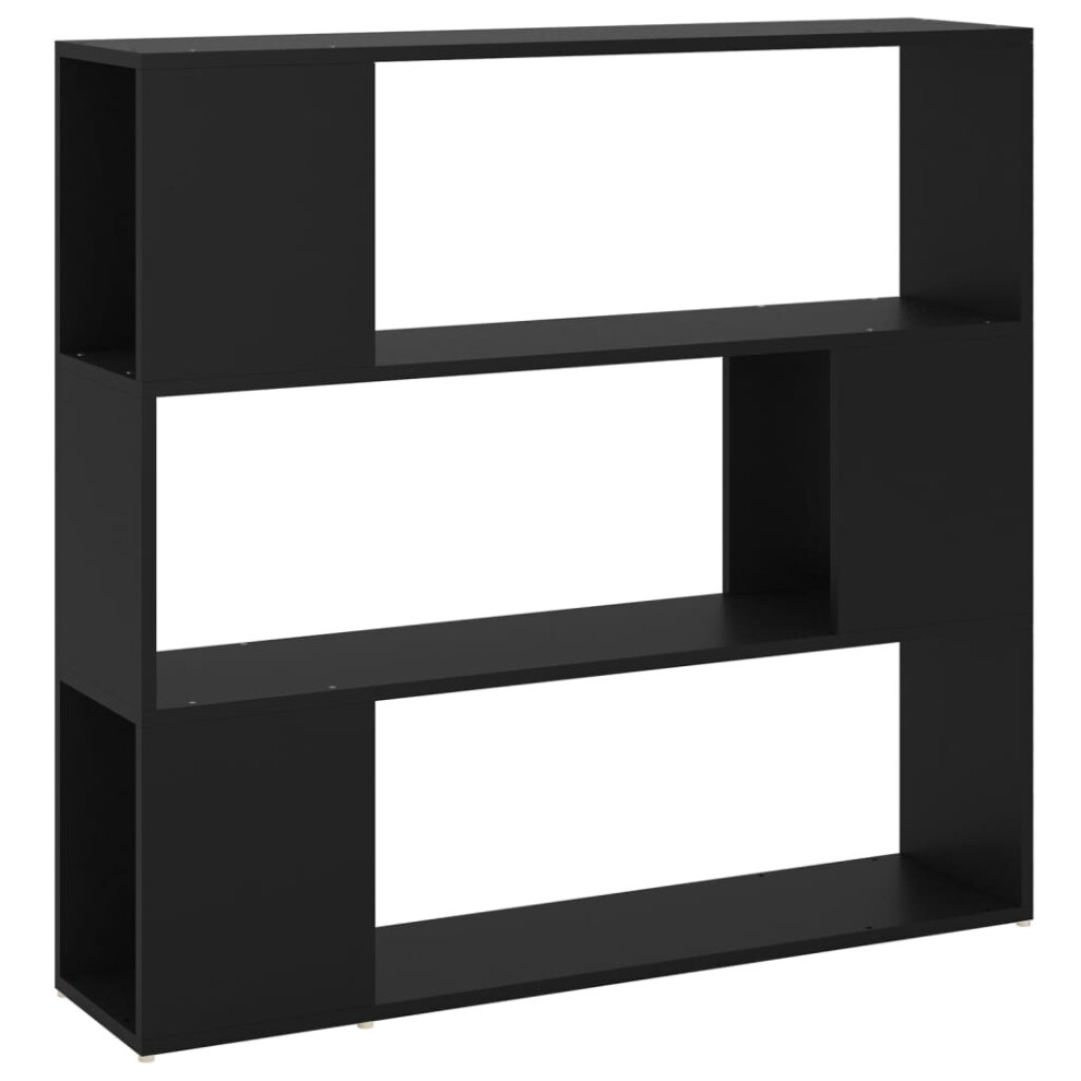 Vidaxl Book Cabinet Room Divider Black Privacy Screen Bookcase Storage Rack