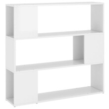 vidaXL Book Cabinet Room Divider High Gloss White Privacy Screen Storage Rack
