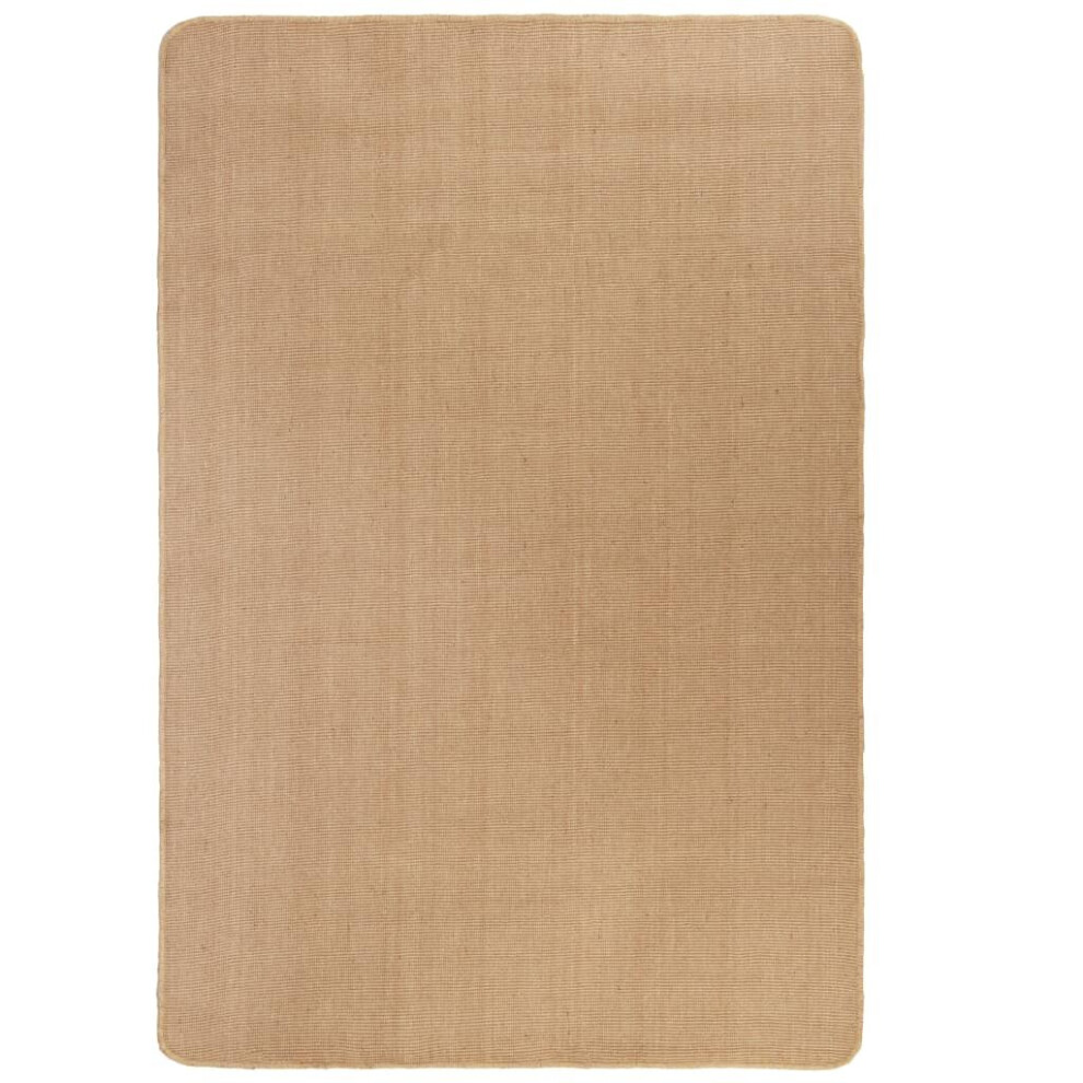 vidaXL Area Rug Jute with Latex Backing 120x180cm Natural Floor Carpet Mat