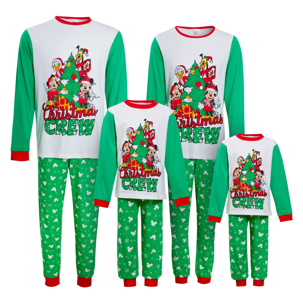 (Ladies, M) Mickey & Friends Matching Family Christmas Pyjamas Disney Adults Kids Xmas Pjs