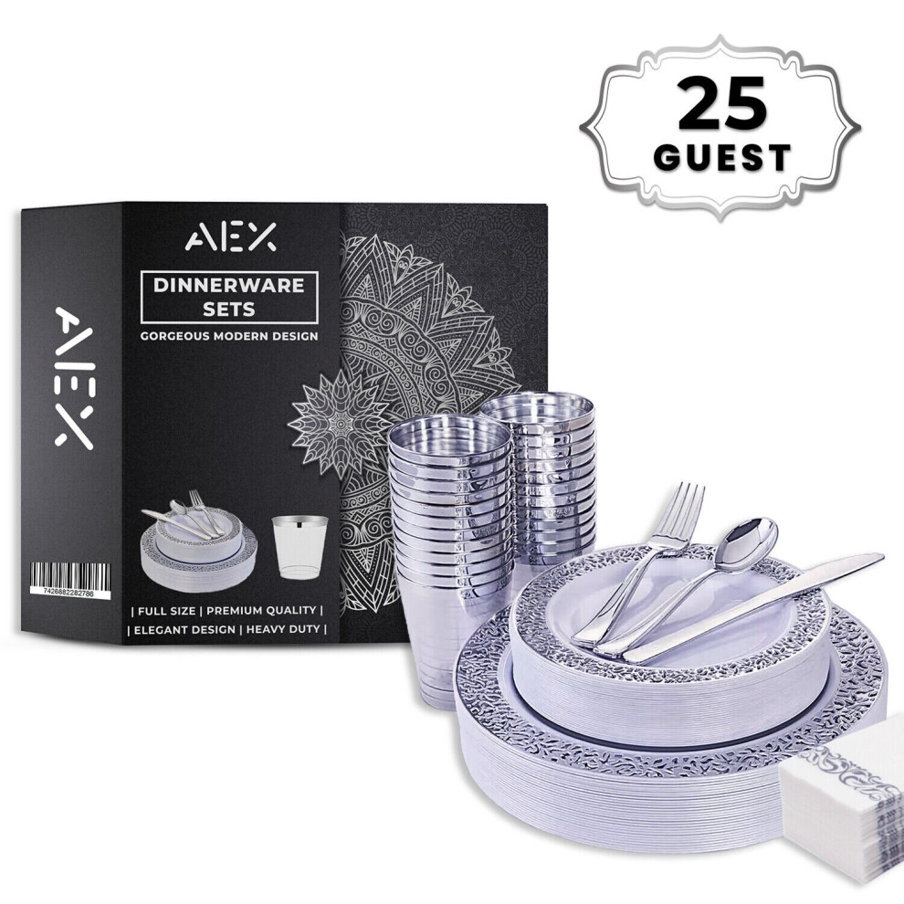 175 disposable dinner set dining for 25 person