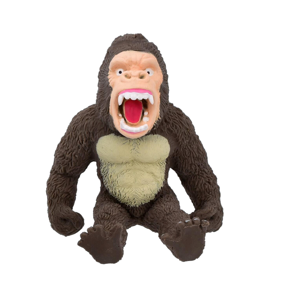 (One Stretchy Gorilla Toy) Stretchy Gorilla Toy Fidget Animal Figurine Squeeze Kids Stress Relief Toy