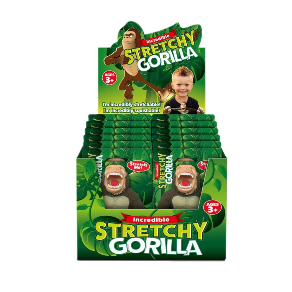 (Set of 12 Stretchy Gorilla Toy) Stretchy Gorilla Toy Fidget Animal Figurine Squeeze Kids Stress Relief Toy